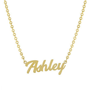Diagonal Cursive Name Necklace