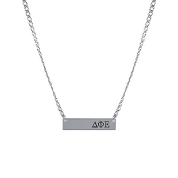 Horizontal Bar Greek Letter Necklace
