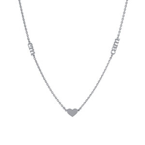 Couple Name Necklace w/Heart in Center