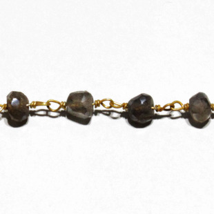 Coated Labradorite, hand wrapped, wire wrapped