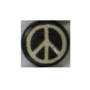 Two Sided Wood Peace Bead